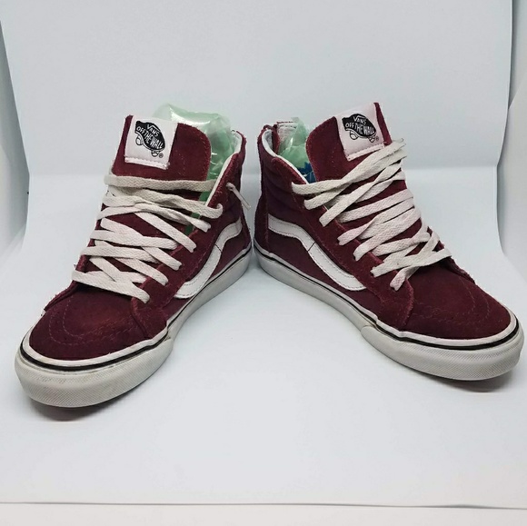 burgundy vans kids